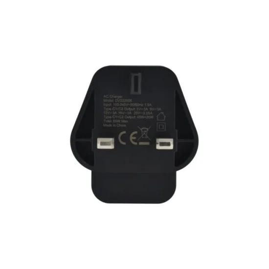 Dviced Wall charger 65W GaN 2 USB-C  UK black